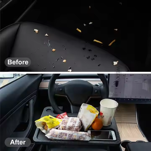 Multifunctional steering wheel dining table