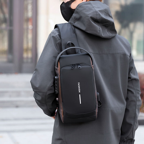 High-quality Durable Fashion Men's Chest Bag Custom Crossbody Bag Rechargeable Bag
