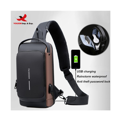 High-quality Durable Fashion Men's Chest Bag Custom Crossbody Bag Rechargeable Bag