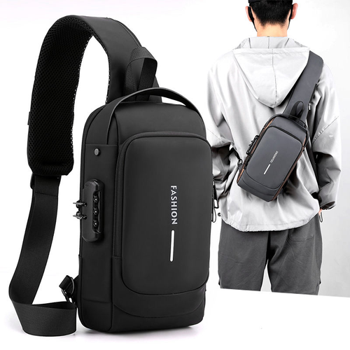High-quality Durable Fashion Men's Chest Bag Custom Crossbody Bag Rechargeable Bag