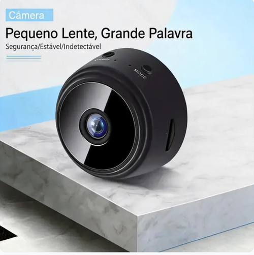 Mini Câmara Sem Fios OURLIFE, Recarregável via USB, Câmara de Segurança Inteligente para Casa, Câmara Sem Fios Interior com Visualização Remota, Câmara de Segurança Controlada por Aplicação Android para Casa e Escritório.