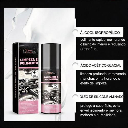 Limpador de Interiores de Carros | Deixa o Interior Como Novo em Minutos!Remove Manchas, Poli e Protege Couro, Vinil e Plástico do Seu Carro. Não Precisa de Oficina!