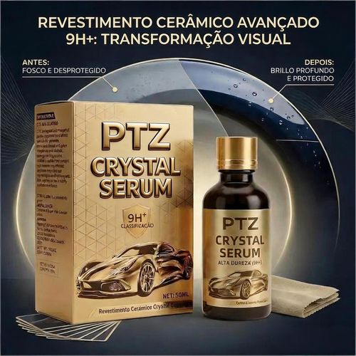 Uma gota. Brilho instantâneo de showroom. Like Magic. PTZ Crystal Serum – Revestimento Cerâmico Avançado de Grafeno para Automóveis, Revestimento de Grafeno 9H para Detalhamento Automóvel, 10+ Anos de Proteção Duradoura do Automóvel, Hidrofobia Brilhante Anti-Riscos
