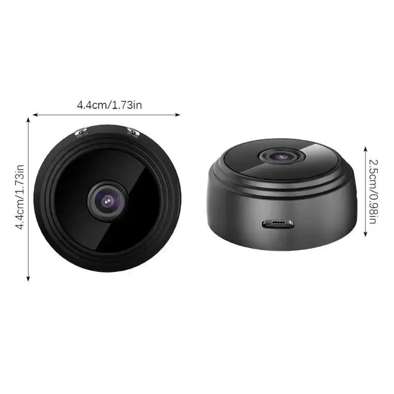 Mini Câmara Sem Fios OURLIFE, Recarregável via USB, Câmara de Segurança Inteligente para Casa, Câmara Sem Fios Interior com Visualização Remota, Câmara de Segurança Controlada por Aplicação Android para Casa e Escritório.