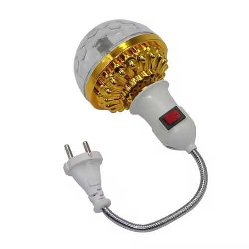 Luz de bola mágica giratória colorida E27 bola mágica RGB LED luz de palco com tomada luz atmosférica adequada para festa KTV casamento