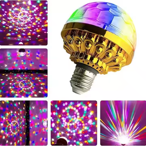 Luz de bola mágica giratória colorida E27 bola mágica RGB LED luz de palco com tomada luz atmosférica adequada para festa KTV casamento