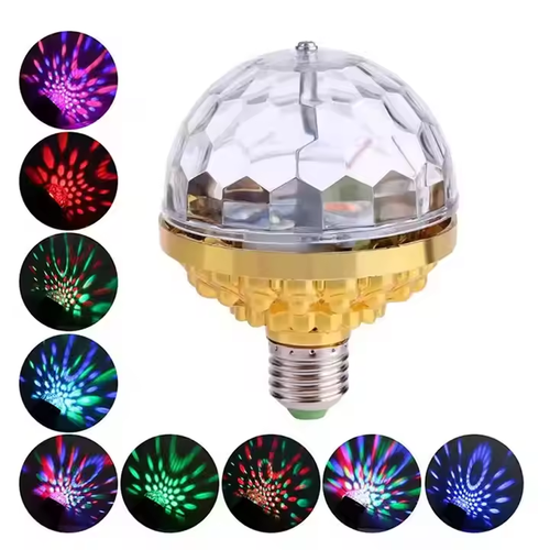 Luz de bola mágica giratória colorida E27 bola mágica RGB LED luz de palco com tomada luz atmosférica adequada para festa KTV casamento
