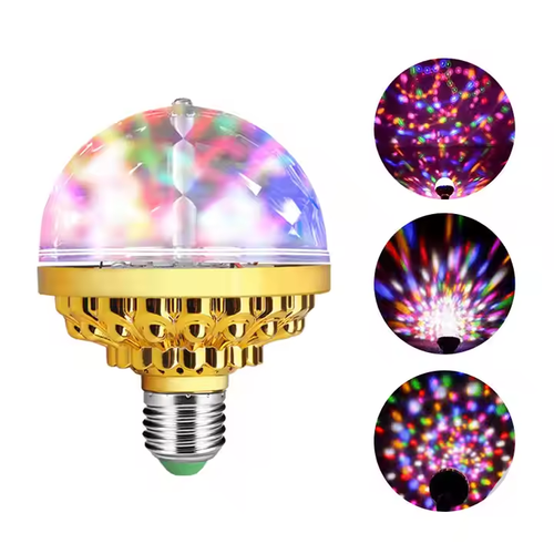 Luz de bola mágica giratória colorida E27 bola mágica RGB LED luz de palco com tomada luz atmosférica adequada para festa KTV casamento