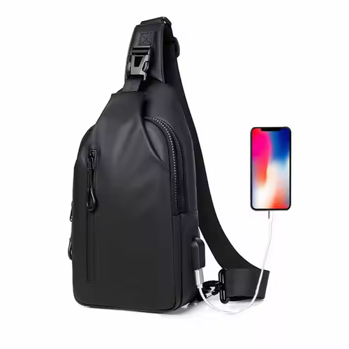 Bolsa de mensageiro de grande capacidade para atividades ao ar livre, bolsa de peito para homem de nova geração, bolsa de ombro moderna e simples
