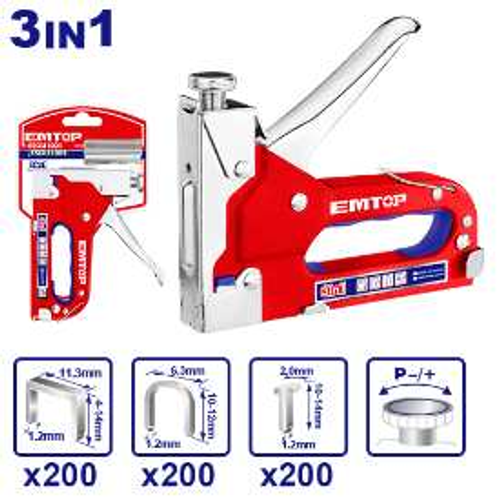 Heavy Duty Carpentery Manual Nail Staple Gun New Model with Cordless Pneumatic Feature Alloy Steel Grade for DIY