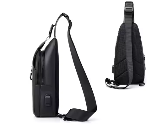 Bolsa de mensageiro de grande capacidade para atividades ao ar livre, bolsa de peito para homem de nova geração, bolsa de ombro moderna e simples