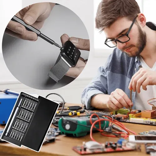 Conjunto de ferramentas de reparação de computadores e telemóveis multifuncionais de precisão 24 em 1 com chave de fendas
