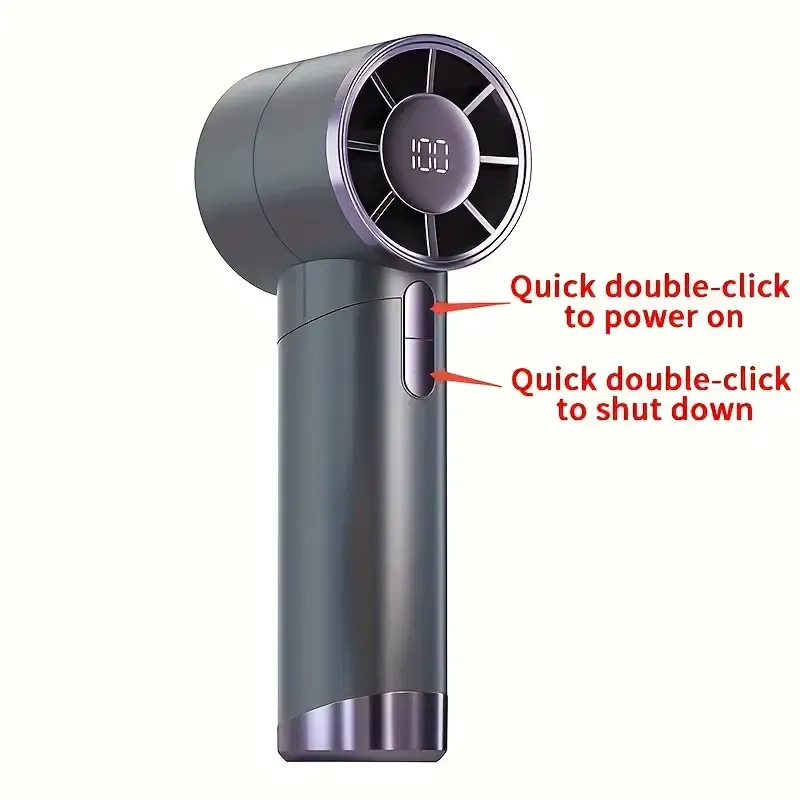 Portable electric fan with LED display