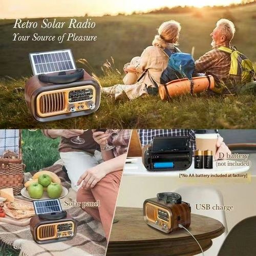 Solar powered bluetooth speaker radio