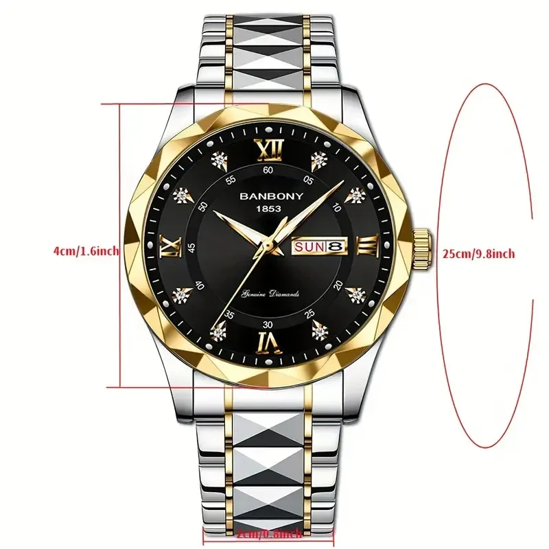 Stainless Steel Roman Watch