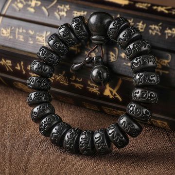 Buddha Treasures Tibetan Lightning Strike Wood Protection Bracelet