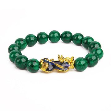 Buddha Treasures FengShui PiXiu Jade Protection Bracelet