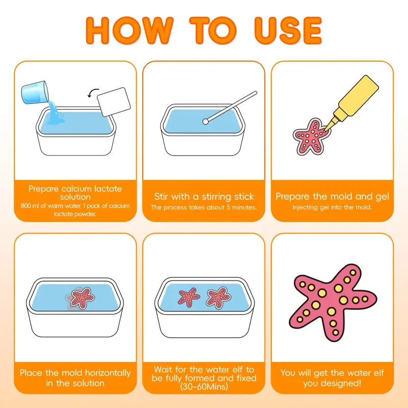 🦀🎉Magic Water Elf Toy Magical Water Baby Children's Handmade DIY Making Materials Educational Toy Parent-Child Interaction (2.607 million people repurchased)🏃‍♂️