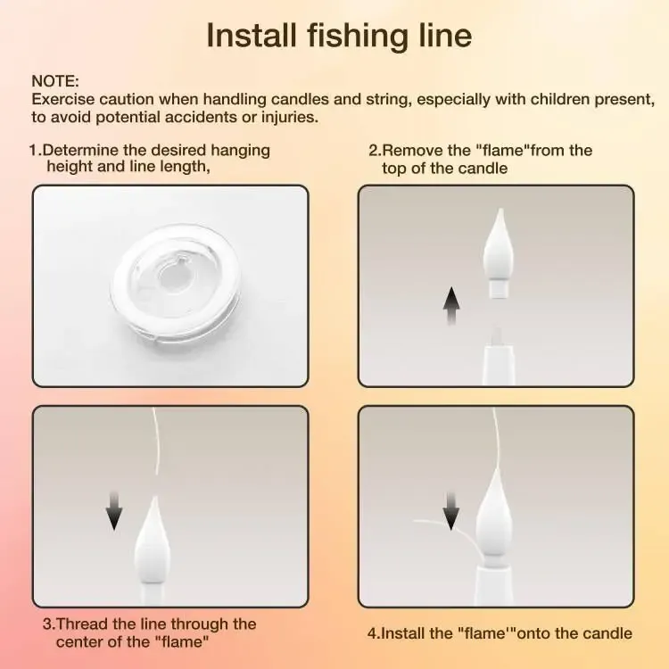 💡🔋Flameless Conical Ceiling Suspended Candle Light Flickering Holiday Decoration Wand Remote Control LED Christmas Candle Light (Sold Out Almost!⏰)