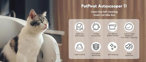 PetPivot Autoscooper 11 Open-top Self-cleaning Smart Cat Litter Box