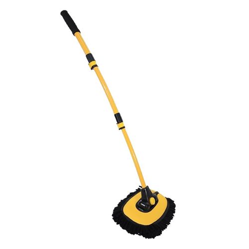 🔥※ 43-inch long-handled car wash mop with 15° ergonomic design, ultra-fine fiber material to prevent scratching, extendable aluminum rod (durable), suitable for cars, trucks, SUVs and household cleaning - car wash accessories! Car necessities! Holiday gifts!