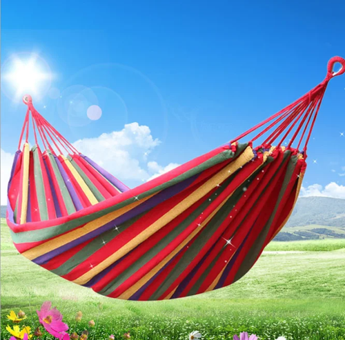 New Outdoor Camping Hanging Folding Knit Hammock Hammock Bed Outdoor