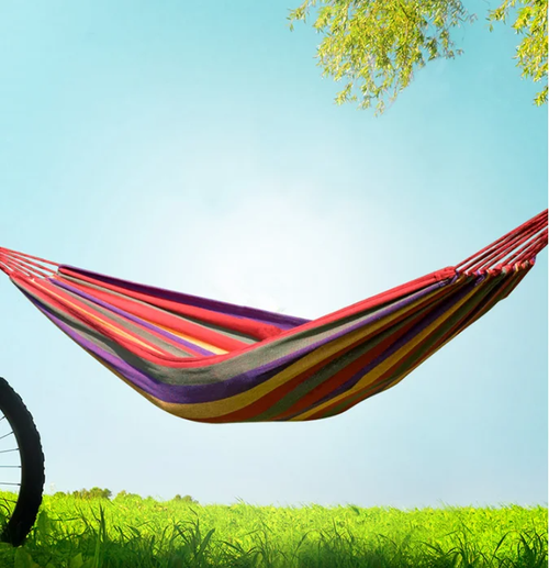 New Outdoor Camping Hanging Folding Knit Hammock Hammock Bed Outdoor