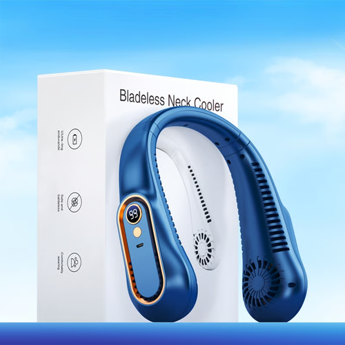 Bladeless Portable Neck Fan with 360° Surround Cooling