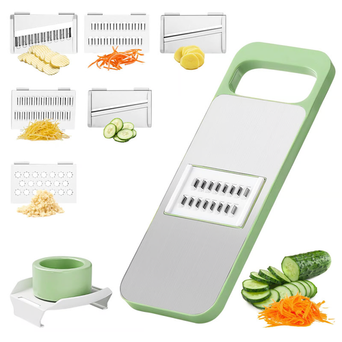 6-in-1 Professional Mandoline Vegetable Slicer with Hand Guard
