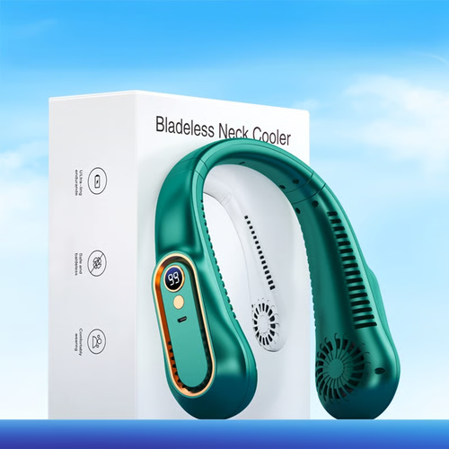 Bladeless Portable Neck Fan with 360° Surround Cooling