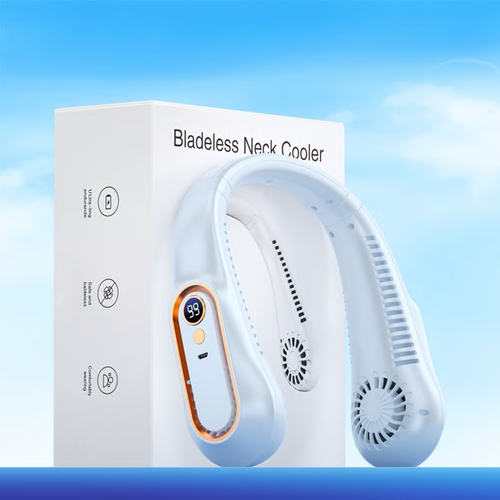 Bladeless Portable Neck Fan with 360° Surround Cooling