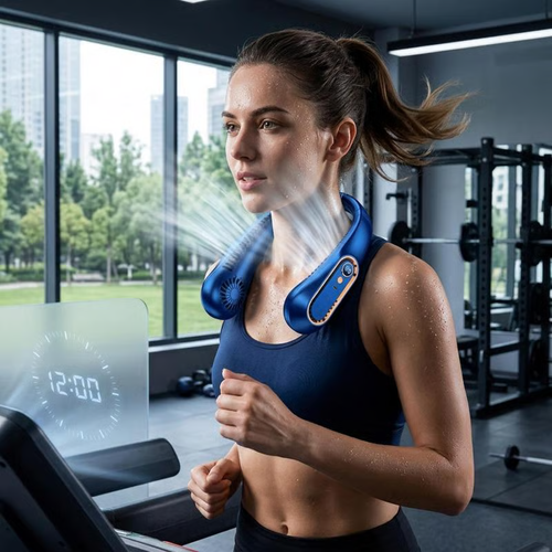 Bladeless Portable Neck Fan with 360° Surround Cooling