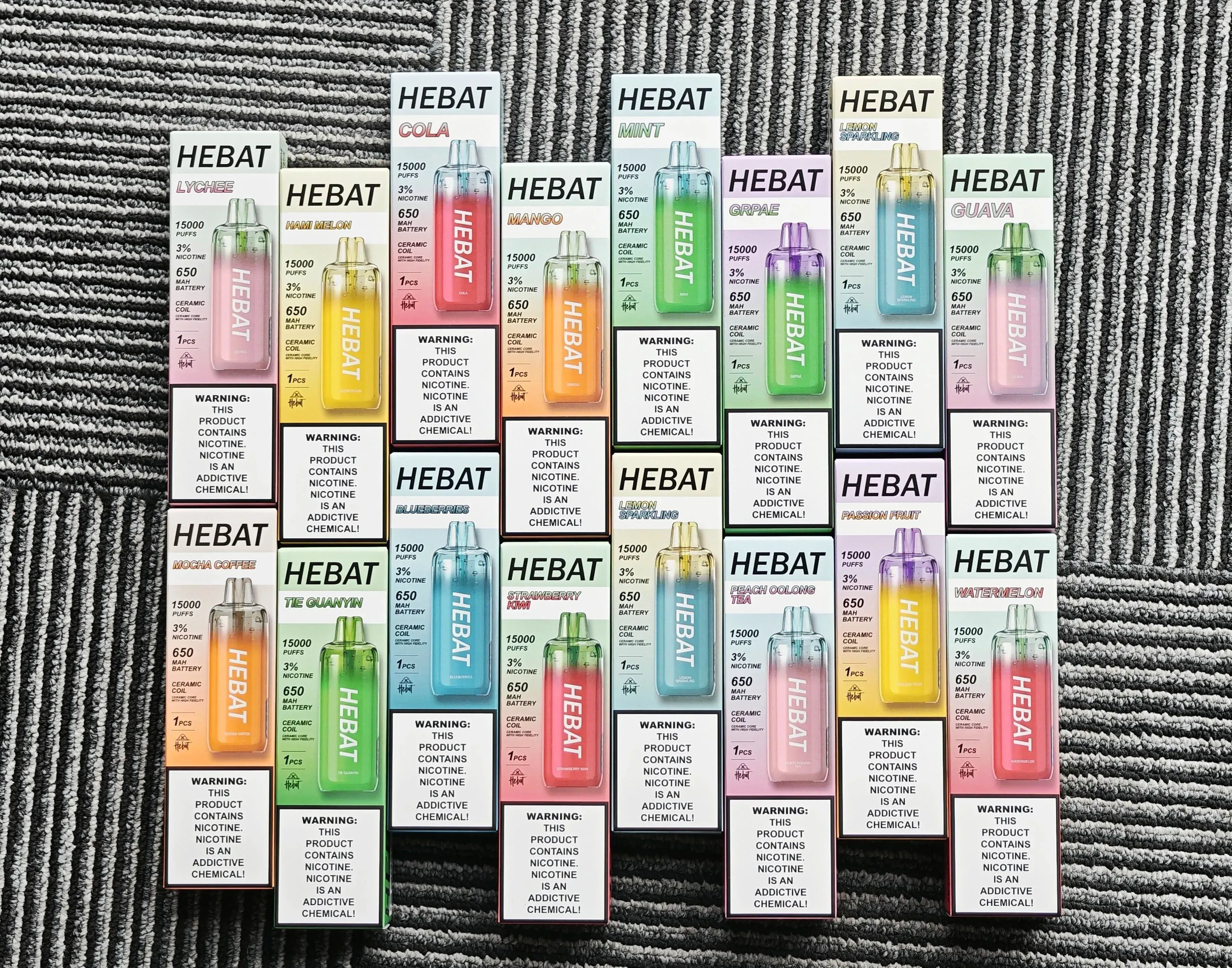 HEBAT 喜貝15000口拋棄式電子煙 多口味搭配HEBAT，更看重結構與日用手感