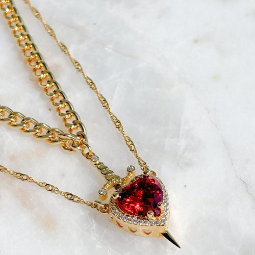 Bestselling Cupid Arrow Zircon Pendant Necklace Multi Layer Wear Perfect Valentine's Day Gift Jewelry