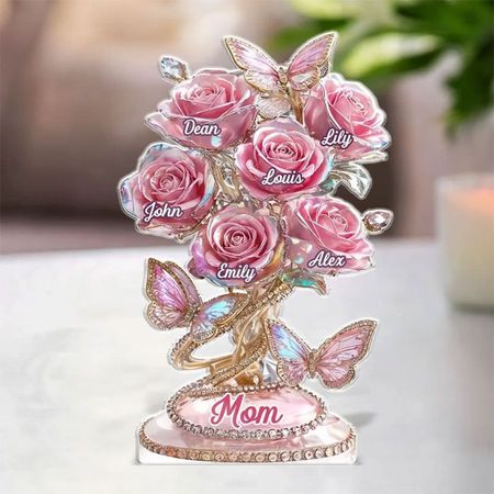 Personalised Rose Plaque