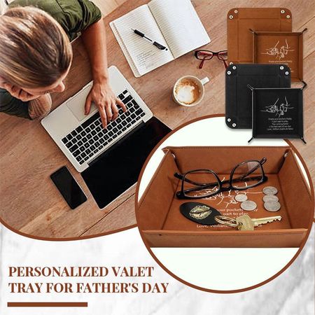 Personalized Valet Tray For Father,Grandpa