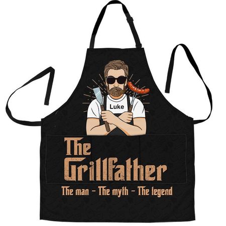The Grillfather - Personalized Apron With Pocket