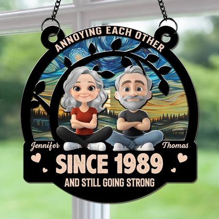 Annoying Each Other Forever Custom Couple Wood & Acrylic Ornament for Loved Ones