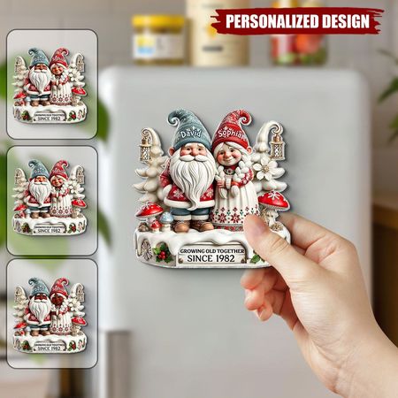 3D Effect Couple Together Personalized Acrylic Fridge Magnet, 2025 Heartfelt Gift