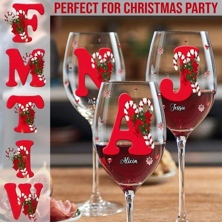 Personalized Family Long-Stem Wine Glass