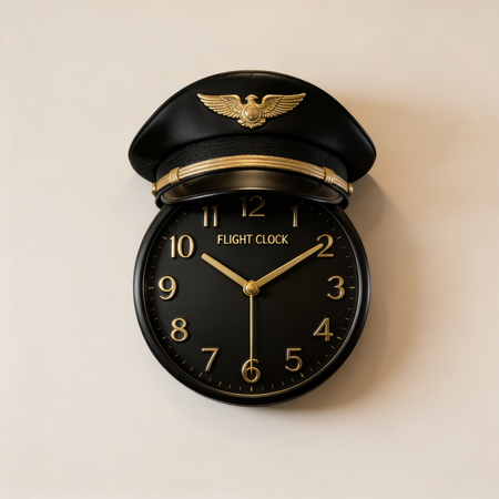 Personalized Pilot Cap Wall Clock – Your Command of Time, Taking Off