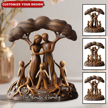 Together We Make A Family - Personalized Custom Shaped Plaque