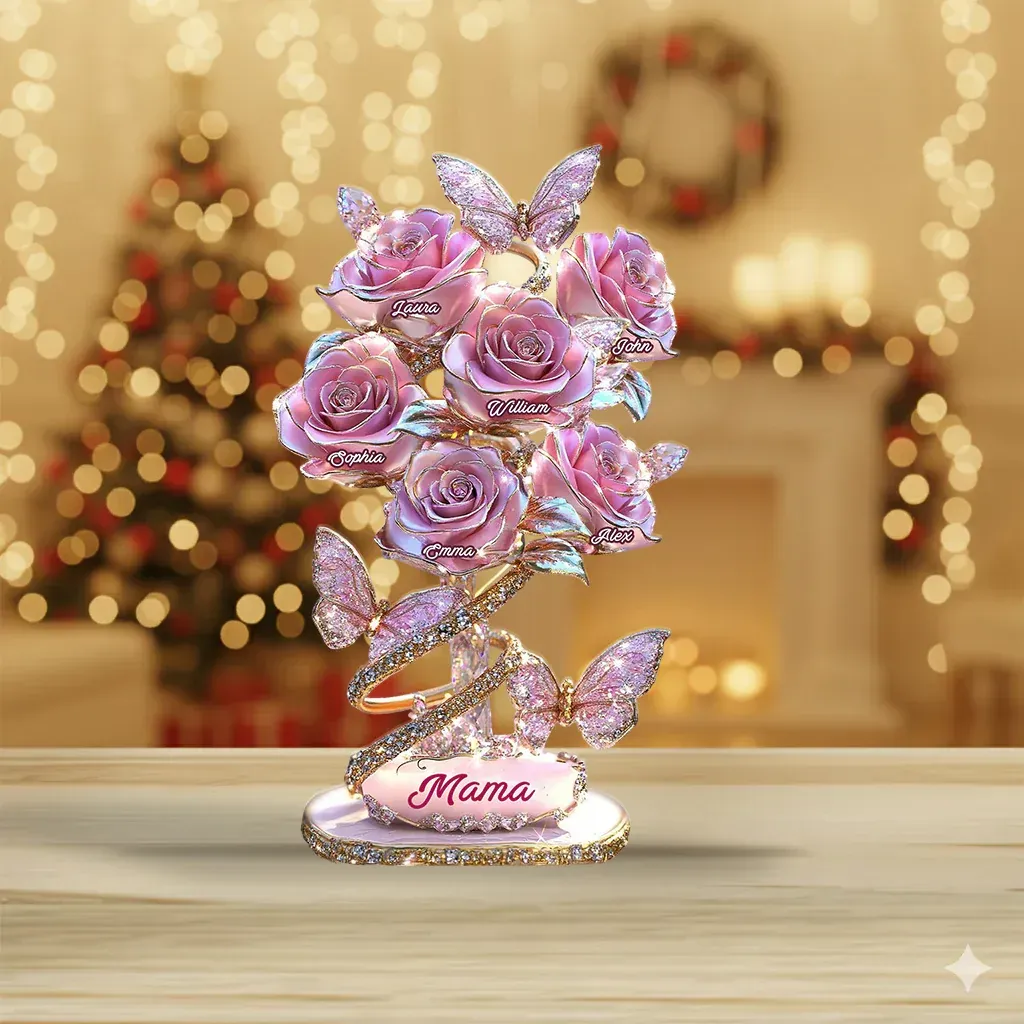 Personalised Rose Plaque