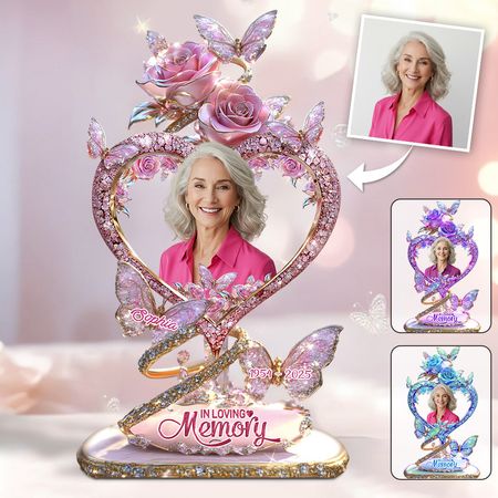 In Loving Memory  Personalized Memorial Acrylic Plaque for Loved Ones