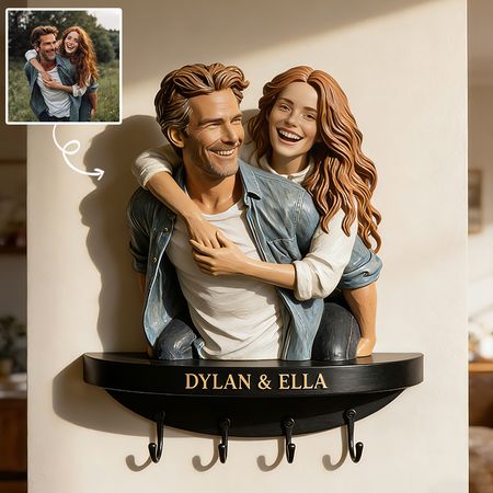 Personalized Realistic Couple Portrait Hook – Hang Memories, Hold Moments