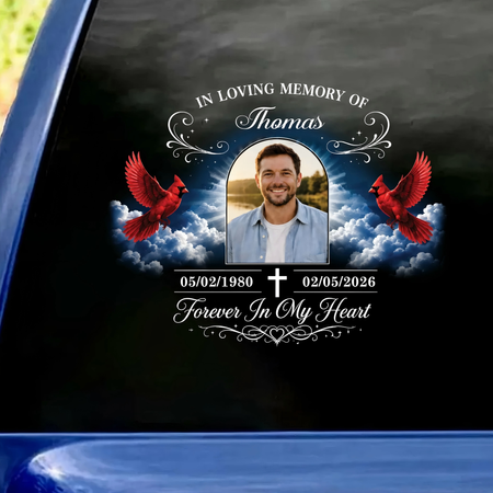 Personalized In Loving Memory Car Window Decal Sticker