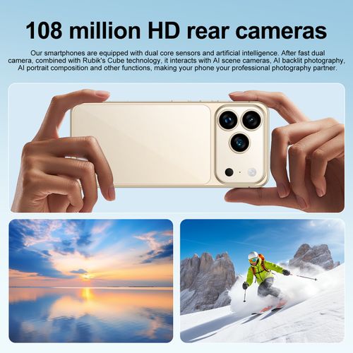 Ghana's Top-Selling I17 Pro Max – 8GB+256GB HD+ Android 13, 7.3 HD+ Display, Dual SIM 5G, 8000mAh Battery & Google Play Store