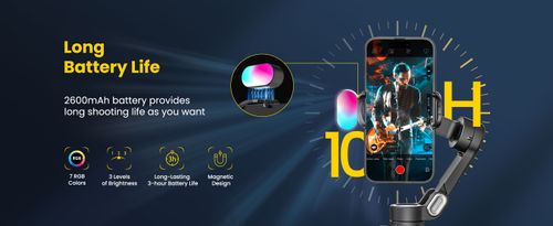 AOCHUAN Smart XE Ai Smartphone 3 Axis Gimbal Stabilizer For iPhone and Android phone Face tracking without app Handheld Gimbal