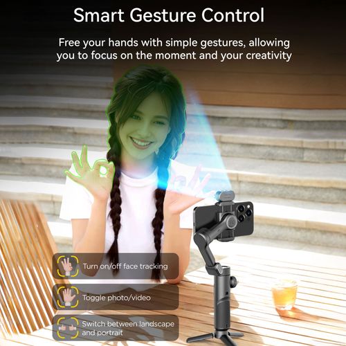AOCHUAN Smart XE Ai Smartphone 3 Axis Gimbal Stabilizer For iPhone and Android phone Face tracking without app Handheld Gimbal