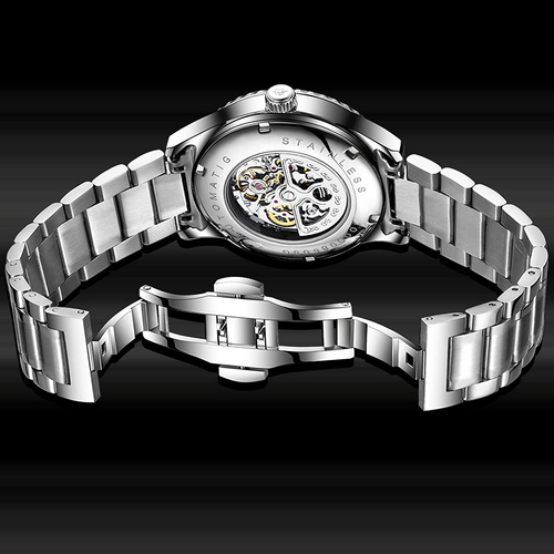 MASTER CRAFTSMAN Double Skeleton Automatic Watch - Swiss-ETA Standard Mechanical Movement with 21 Jewels | Exhibition Case Back with Anti-Reflective Coating